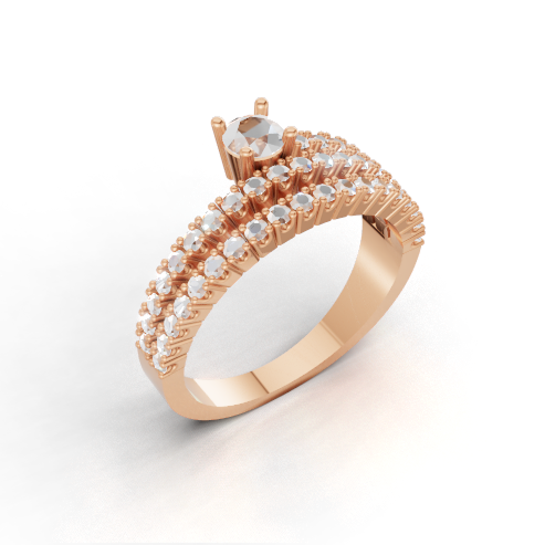 Load image 1 in gallery view. round-14k rose gold|round-18k rose gold