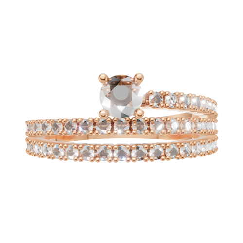 Load image 1 in gallery view. round-14k rose gold|round-18k rose gold