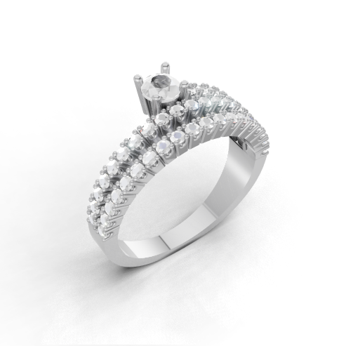 Load image 1 in gallery view. round-14k white gold|round-18k white gold|round-platinum