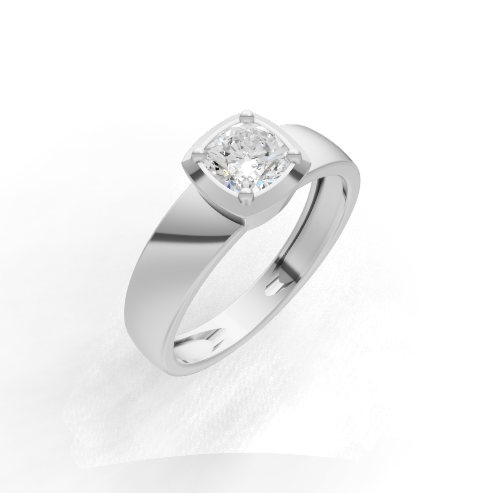 Load image 1 in gallery view. cushion-14k white gold|cushion-18k white gold|cushion-platinum