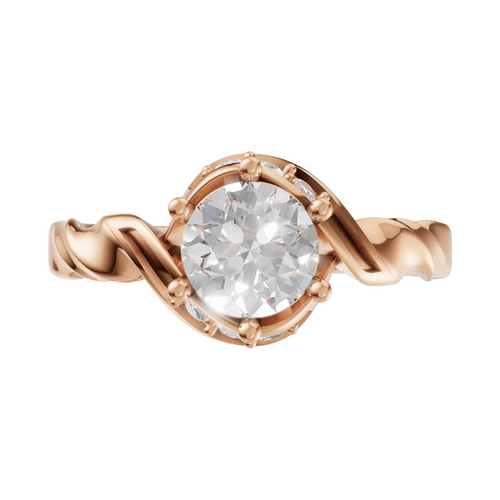 Load image 1 in gallery view. round-14k rose gold|round-18k rose gold
