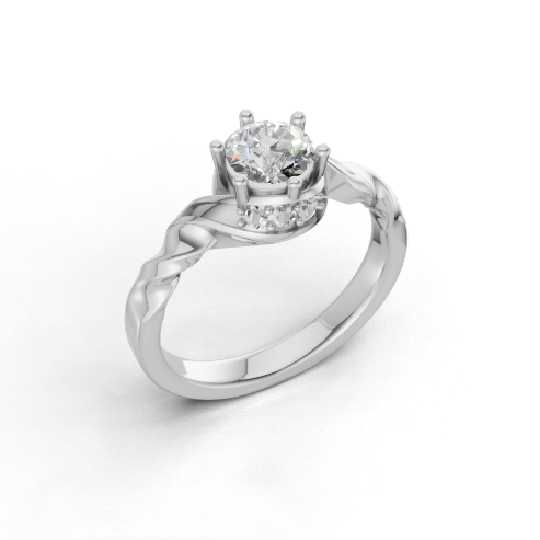 Load image 1 in gallery view. round-14k white gold|round-18k white gold|round-platinum