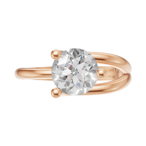 Load image 1 in gallery view. round-14k rose gold|round-18k rose gold