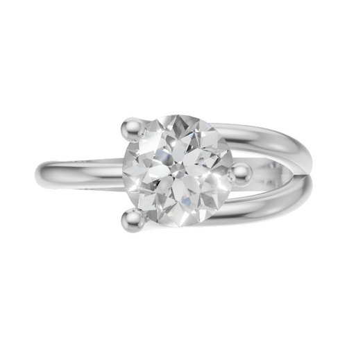 Load image 1 in gallery view. round-14k white gold|round-18k white gold|round-platinum