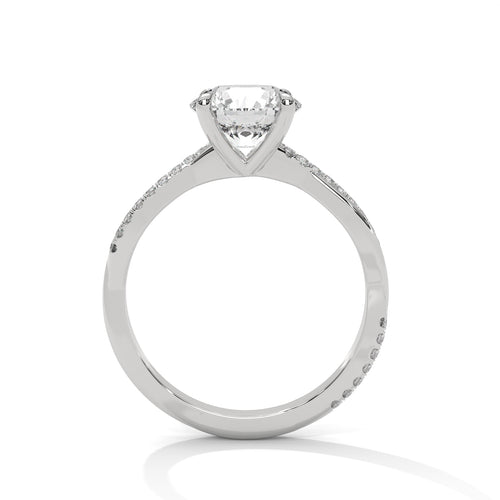 Load image 1 in gallery view. round-14k white gold|round-18k white gold|round-platinum