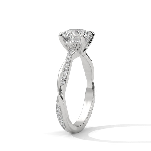 Load image 1 in gallery view. round-14k white gold|round-18k white gold|round-platinum