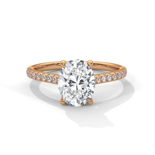 Load image 1 in gallery view. oval-14k rose gold|oval-18k rose gold