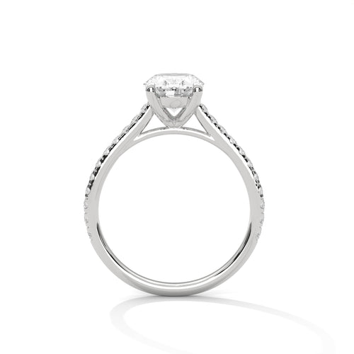 Load image 1 in gallery view. oval-14k white gold|oval-18k white gold|oval-platinum