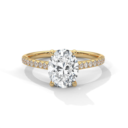 Load image 1 in gallery view. oval-14k yellow gold|oval-18k yellow gold