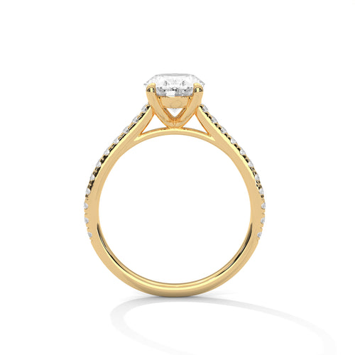 Load image 1 in gallery view. oval-14k yellow gold|oval-18k yellow gold