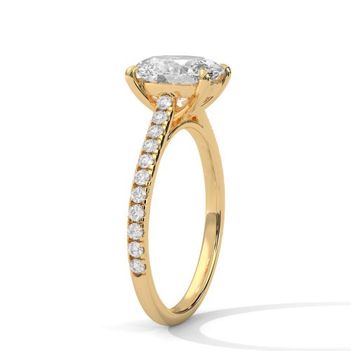 Load image 1 in gallery view. oval-14k yellow gold|oval-18k yellow gold