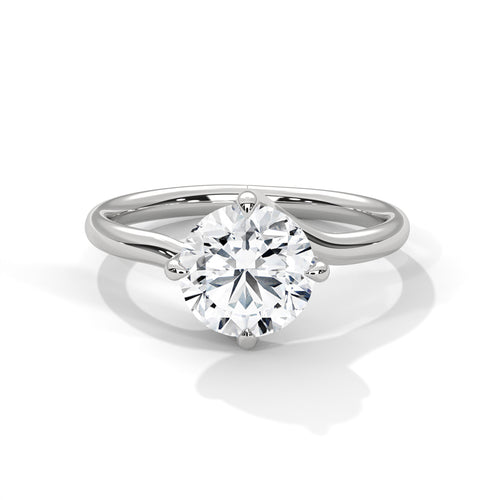Load image 1 in gallery view. round-14k white gold|round-18k white gold|round-platinum