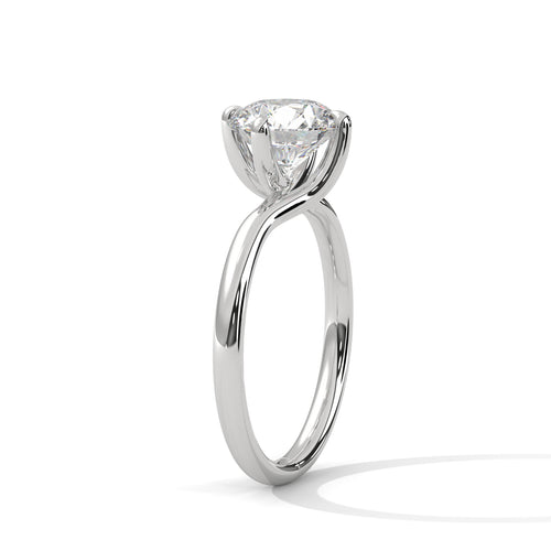 Load image 1 in gallery view. round-14k white gold|round-18k white gold|round-platinum