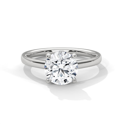 Load image 1 in gallery view. round-14k white gold|round-18k white gold|round-platinum