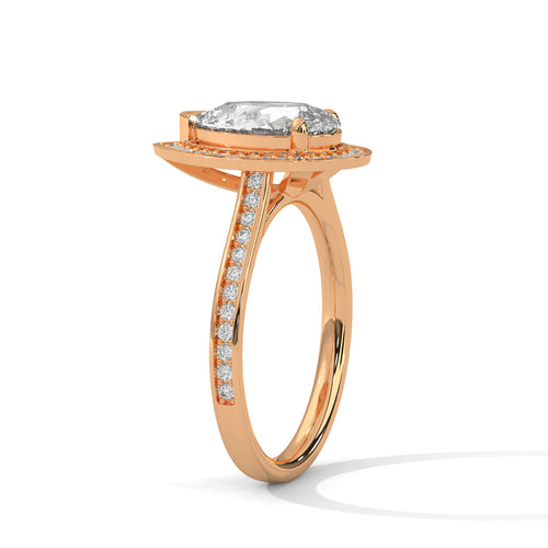 Load image 1 in gallery view. pear-14k rose gold|pear-18k rose gold
