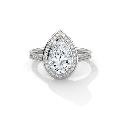 Load image 1 in gallery view. pear-14k white gold|pear-18k white gold|pear-platinum