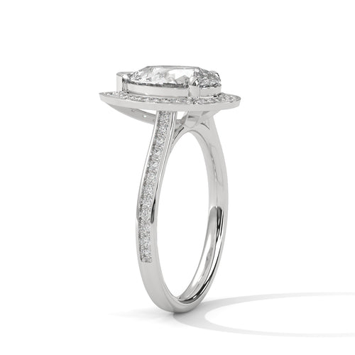 Load image 1 in gallery view. pear-14k white gold|pear-18k white gold|pear-platinum
