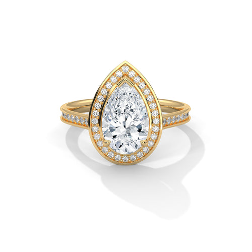 Load image 1 in gallery view. pear-14k yellow gold|pear-18k yellow gold