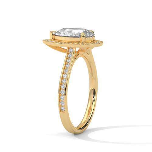 Load image 1 in gallery view. pear-14k yellow gold|pear-18k yellow gold
