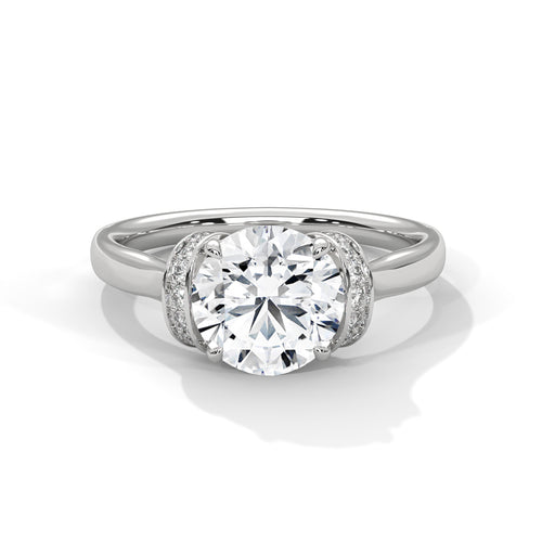 Load image 1 in gallery view. round-14k white gold|round-18k white gold|round-platinum