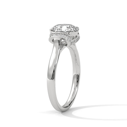 Load image 1 in gallery view. round-14k white gold|round-18k white gold|round-platinum