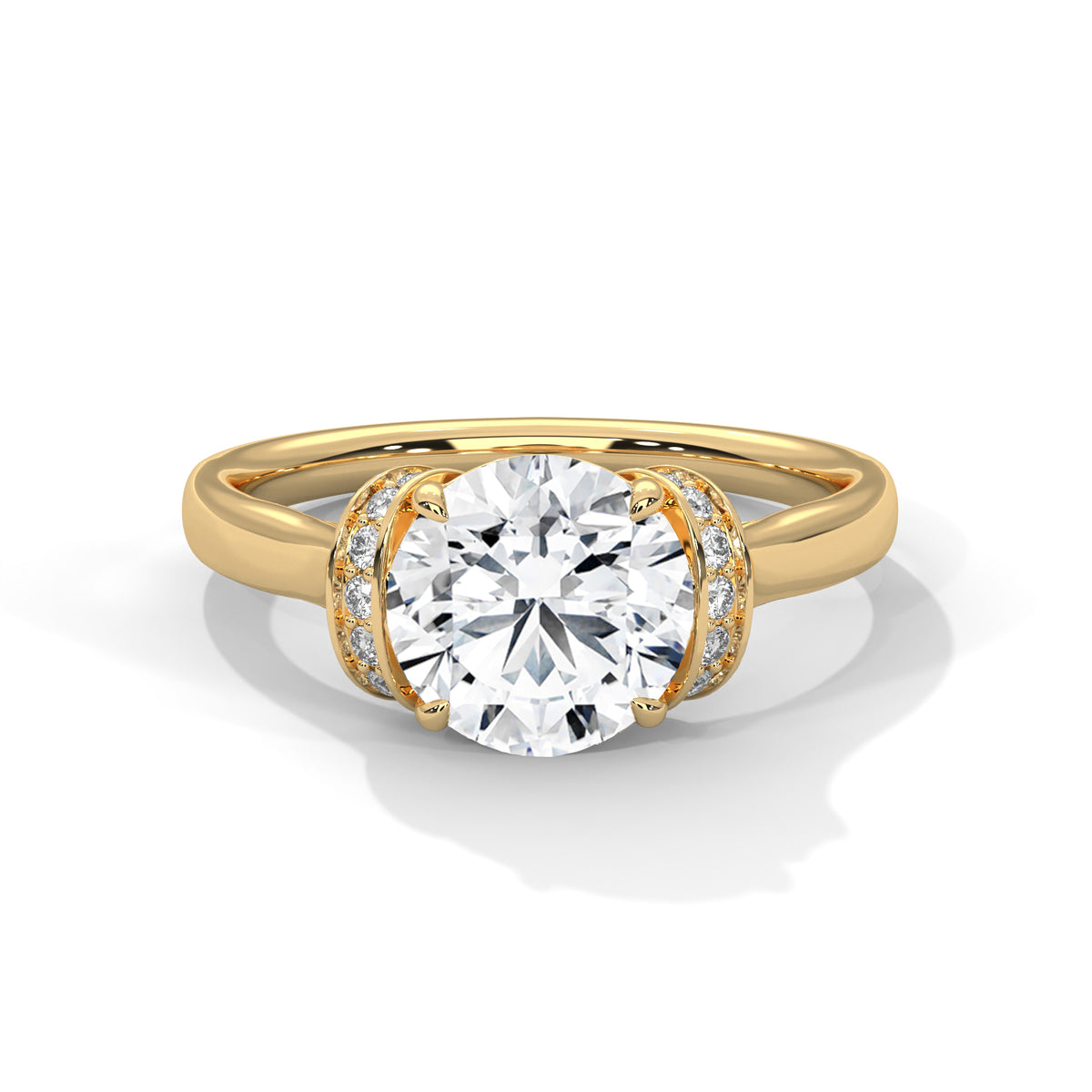 round-14k yellow gold|round-18k yellow gold