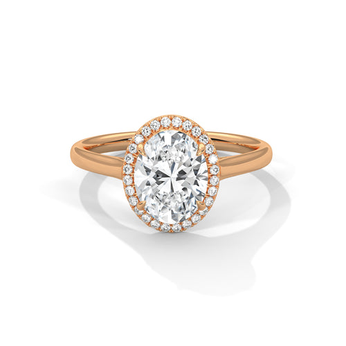 Load image 1 in gallery view. oval-14k rose gold|oval-18k rose gold