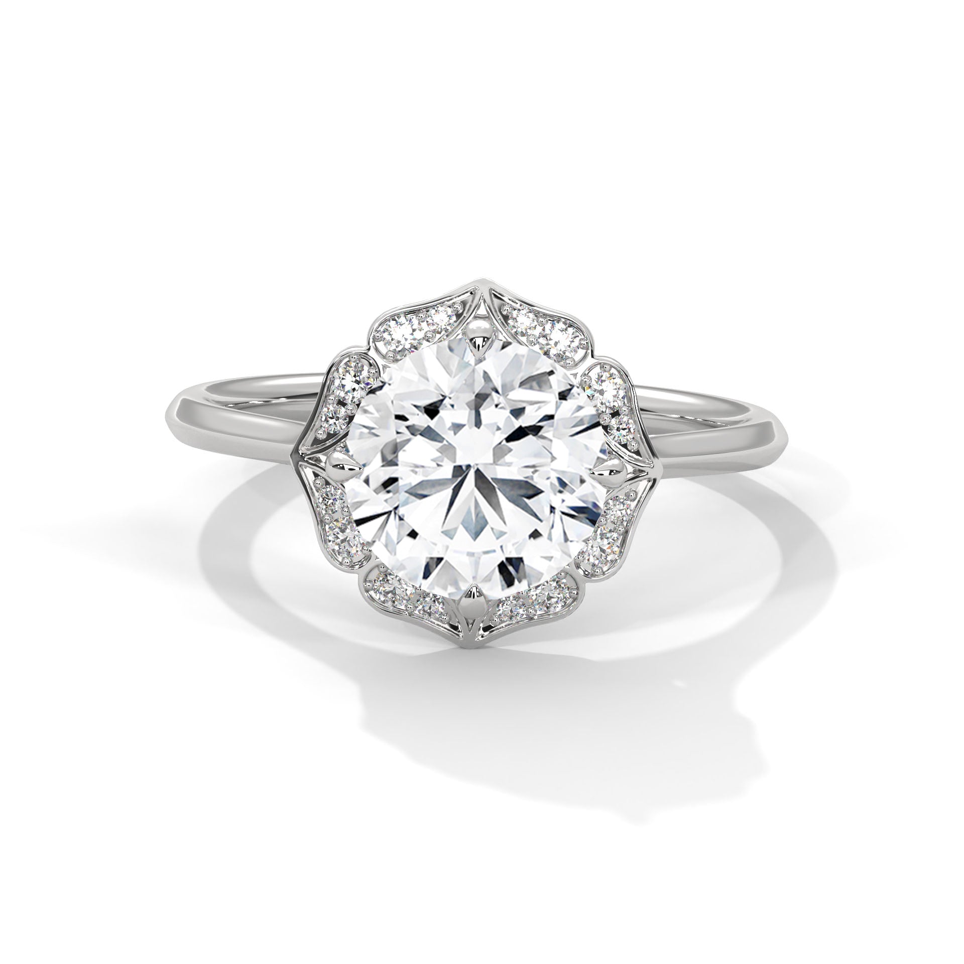 round-14k white gold|round-18k white gold|round-platinum