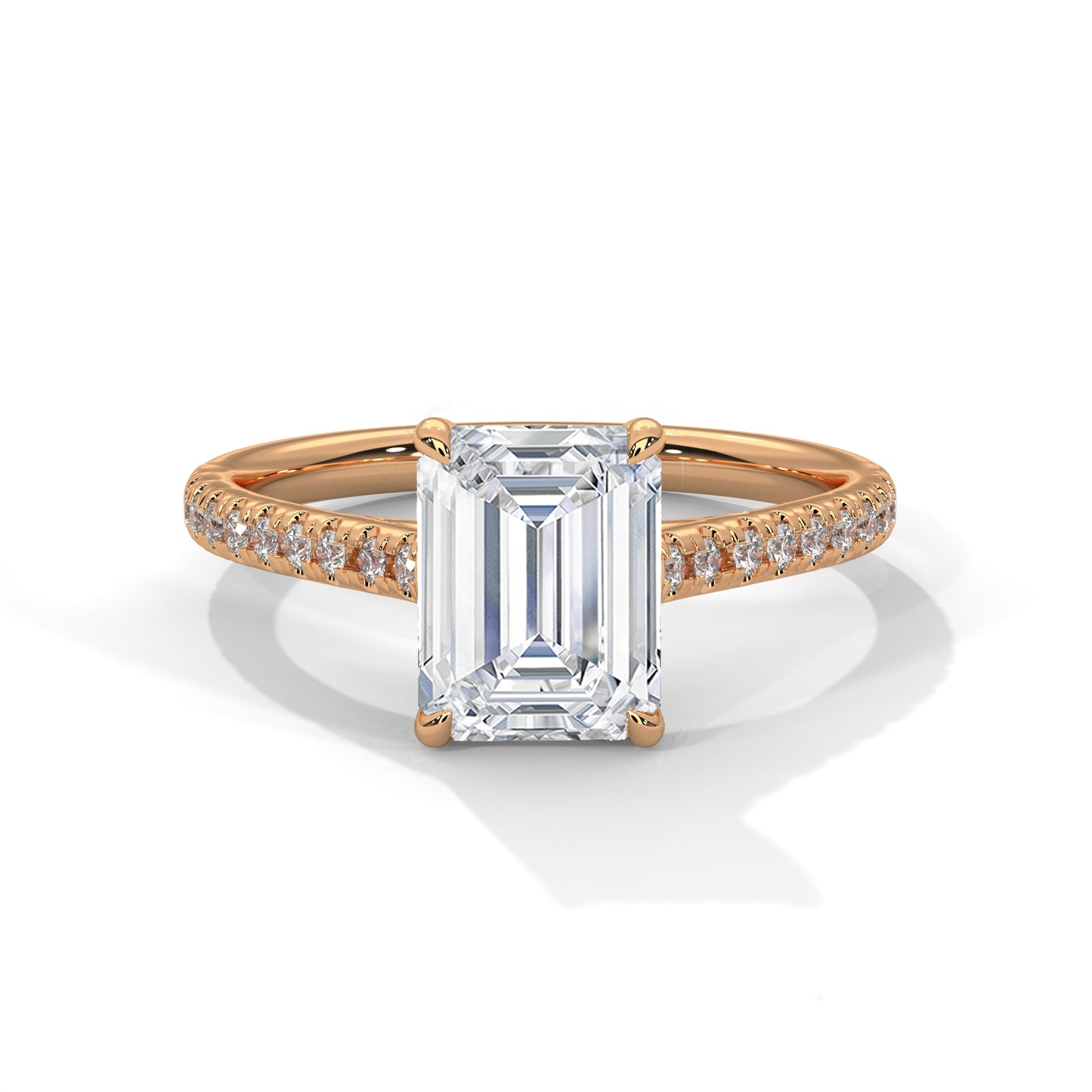 emerald-14k rose gold|emerald-18k rose gold