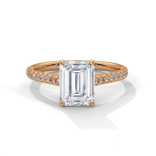 Load image 1 in gallery view. emerald-14k rose gold|emerald-18k rose gold