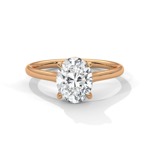 Load image 1 in gallery view. oval-14k rose gold|oval-18k rose gold