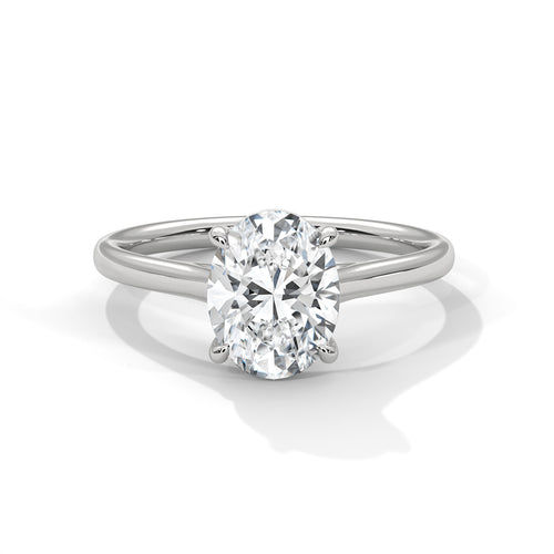 Load image 1 in gallery view. oval-14k white gold|oval-18k white gold|oval-platinum