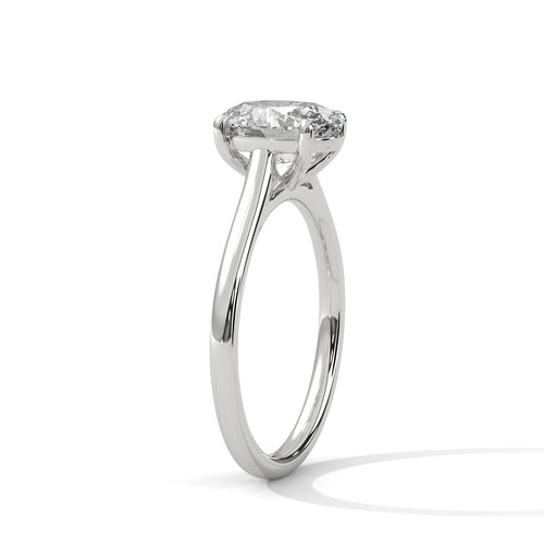 Load image 1 in gallery view. oval-14k white gold|oval-18k white gold|oval-platinum
