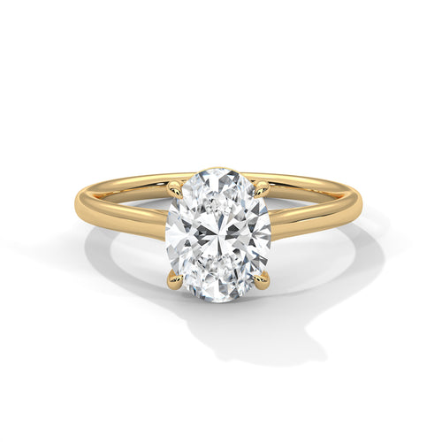 Load image 1 in gallery view. oval-14k yellow gold|oval-18k yellow gold