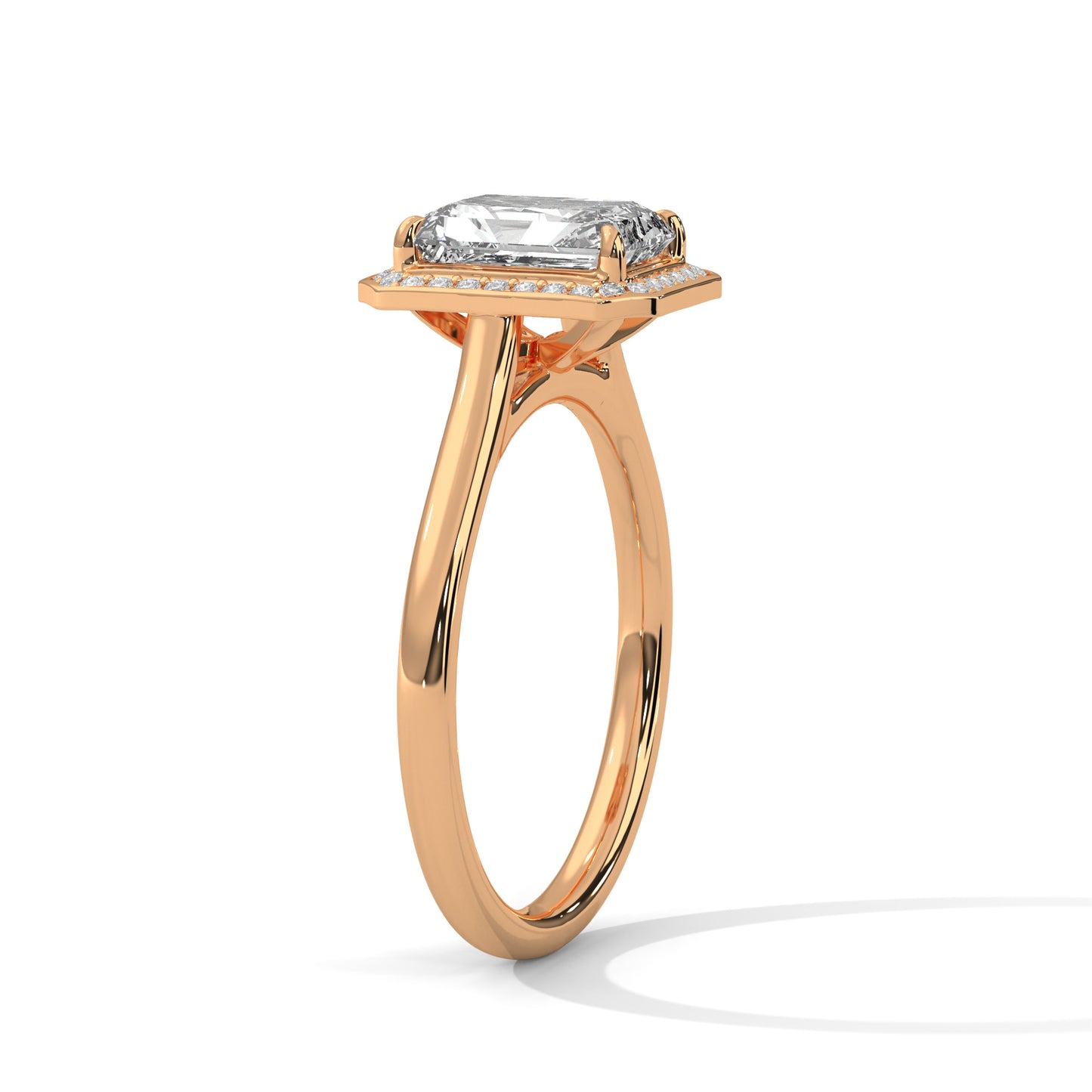 emerald-14k rose gold|emerald-18k rose gold