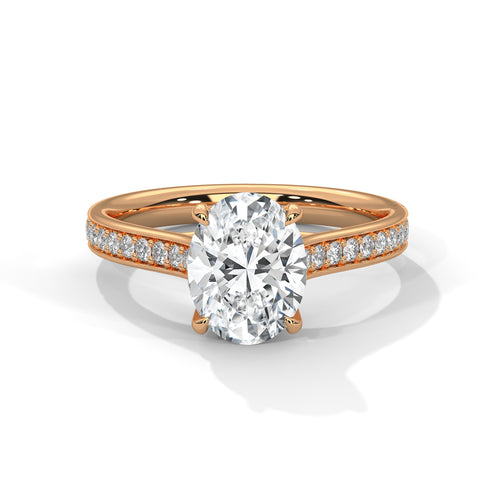 Load image 1 in gallery view. oval-14k rose gold|oval-18k rose gold