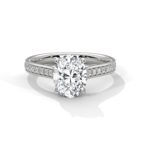 Load image 1 in gallery view. oval-14k white gold|oval-18k white gold|oval-platinum