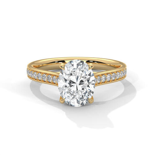 Load image 1 in gallery view. oval-14k yellow gold|oval-18k yellow gold