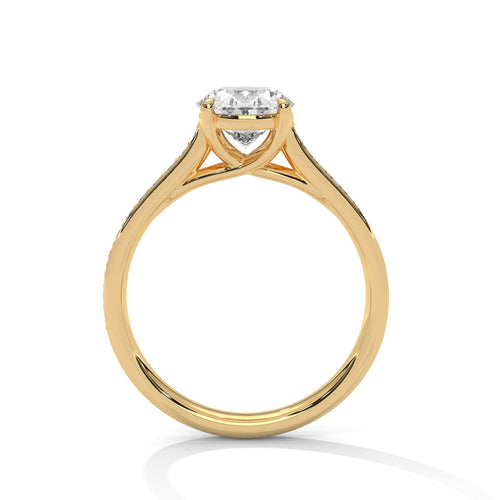 Load image 1 in gallery view. oval-14k yellow gold|oval-18k yellow gold