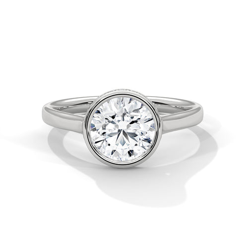 Load image 1 in gallery view. round-14k white gold|round-18k white gold|round-platinum