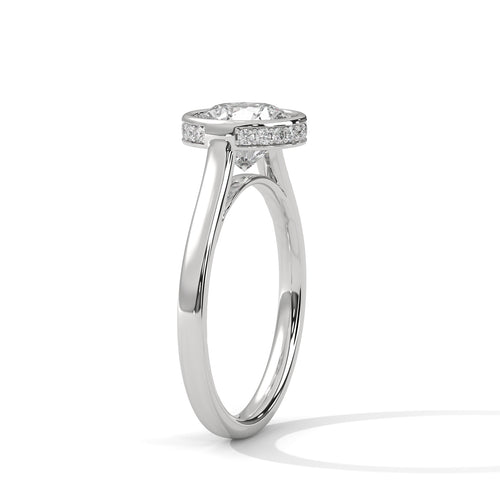 Load image 1 in gallery view. round-14k white gold|round-18k white gold|round-platinum