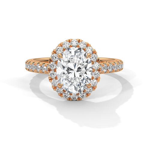 Load image 1 in gallery view. oval-14k rose gold|oval-18k rose gold