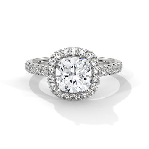 Load image 1 in gallery view. cushion-14k white gold|cushion-18k white gold|cushion-platinum