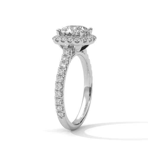 Load image 1 in gallery view. cushion-14k white gold|cushion-18k white gold|cushion-platinum
