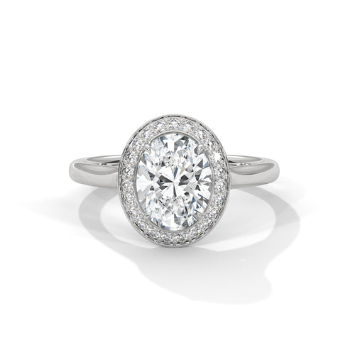 Load image 1 in gallery view. oval-14k white gold|oval-18k white gold|oval-platinum