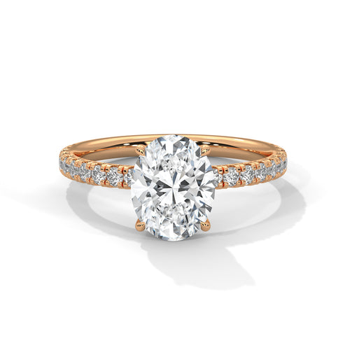 Load image 1 in gallery view. oval-14k rose gold|oval-18k rose gold