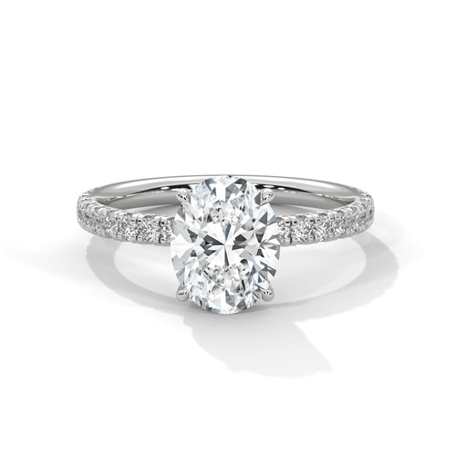 Load image 1 in gallery view. oval-14k white gold|oval-18k white gold|oval-platinum