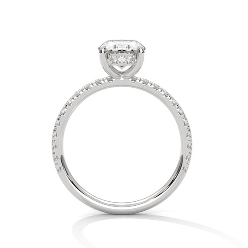 Load image 1 in gallery view. oval-14k white gold|oval-18k white gold|oval-platinum