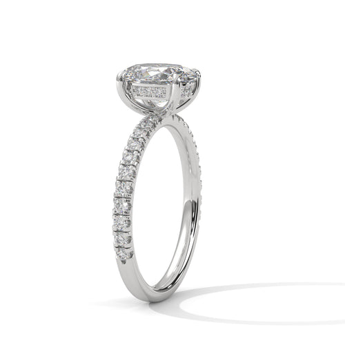 Load image 1 in gallery view. oval-14k white gold|oval-18k white gold|oval-platinum