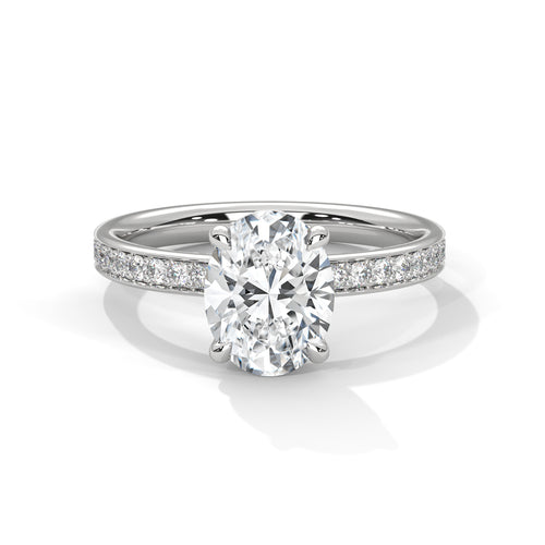Load image 1 in gallery view. oval-14k white gold|oval-18k white gold|oval-platinum
